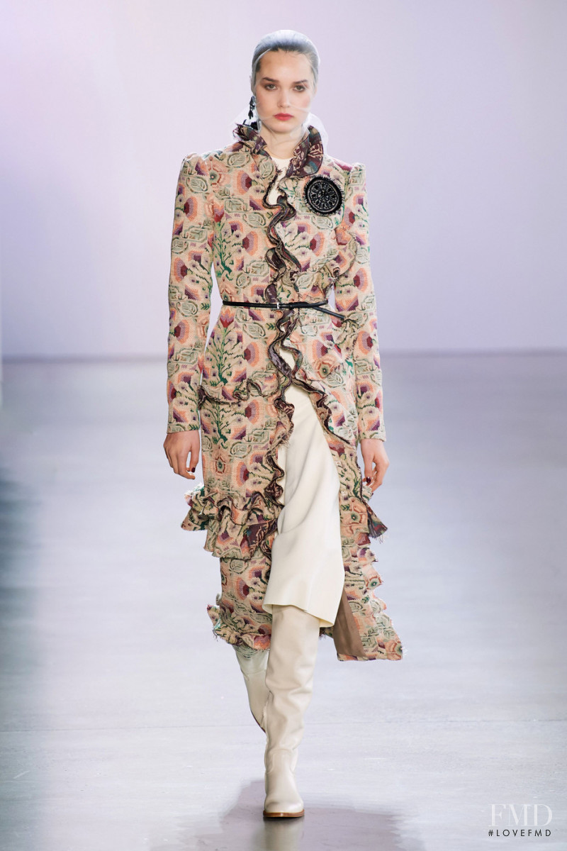 Noortje Haak featured in  the Brock Collection fashion show for Autumn/Winter 2020