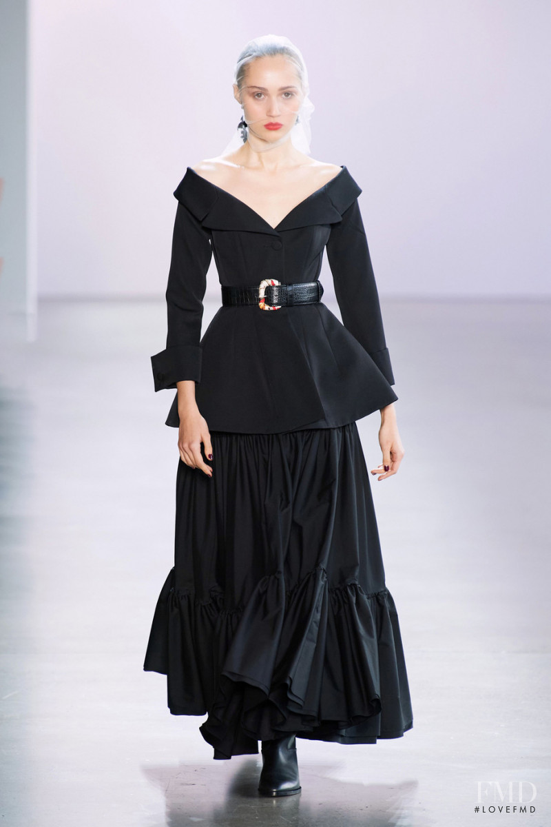 Michelle Gutknecht featured in  the Brock Collection fashion show for Autumn/Winter 2020