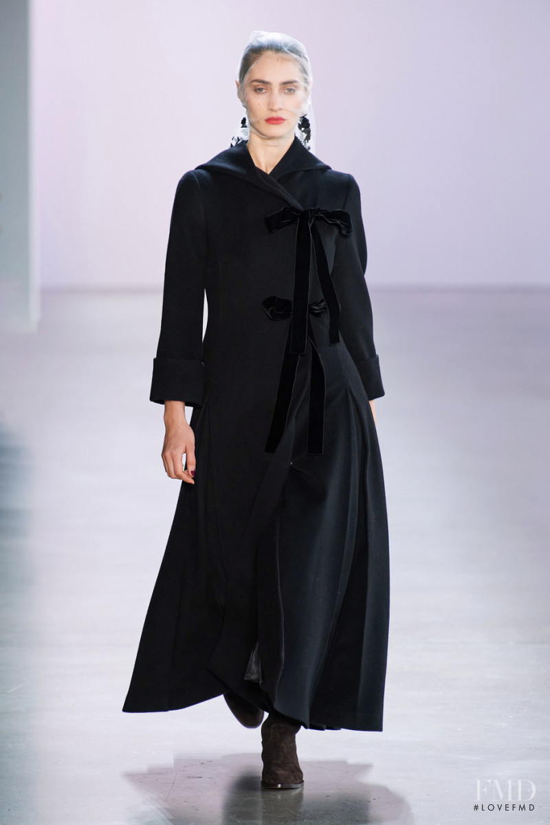Marine Deleeuw featured in  the Brock Collection fashion show for Autumn/Winter 2020