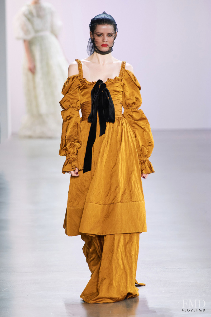 Hannah Elyse featured in  the Brock Collection fashion show for Autumn/Winter 2020