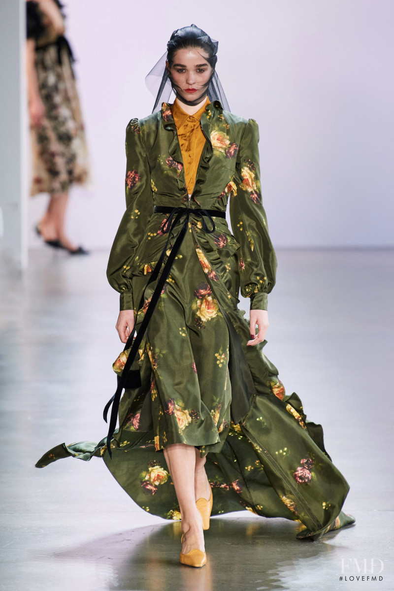 Margriet Loosman featured in  the Brock Collection fashion show for Autumn/Winter 2020