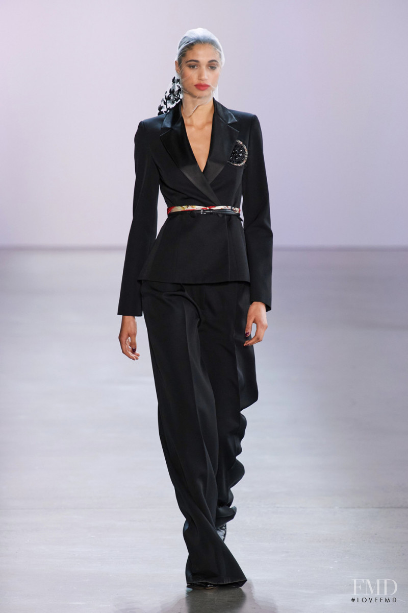 Malika El Maslouhi featured in  the Brock Collection fashion show for Autumn/Winter 2020