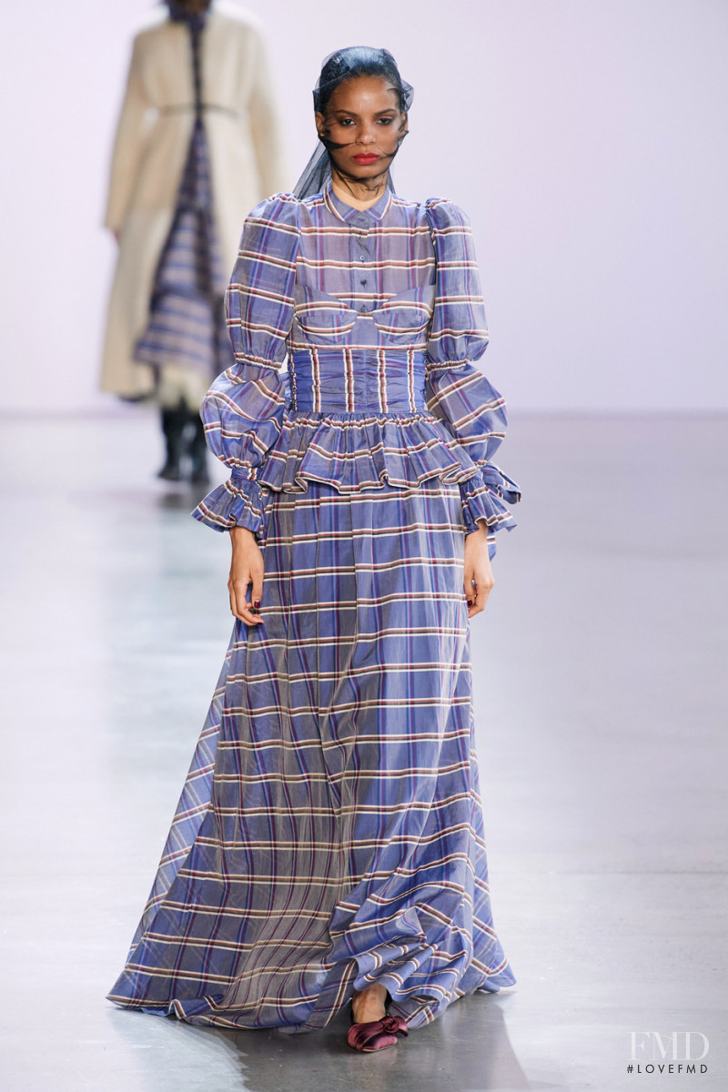 Annibelis Baez featured in  the Brock Collection fashion show for Autumn/Winter 2020