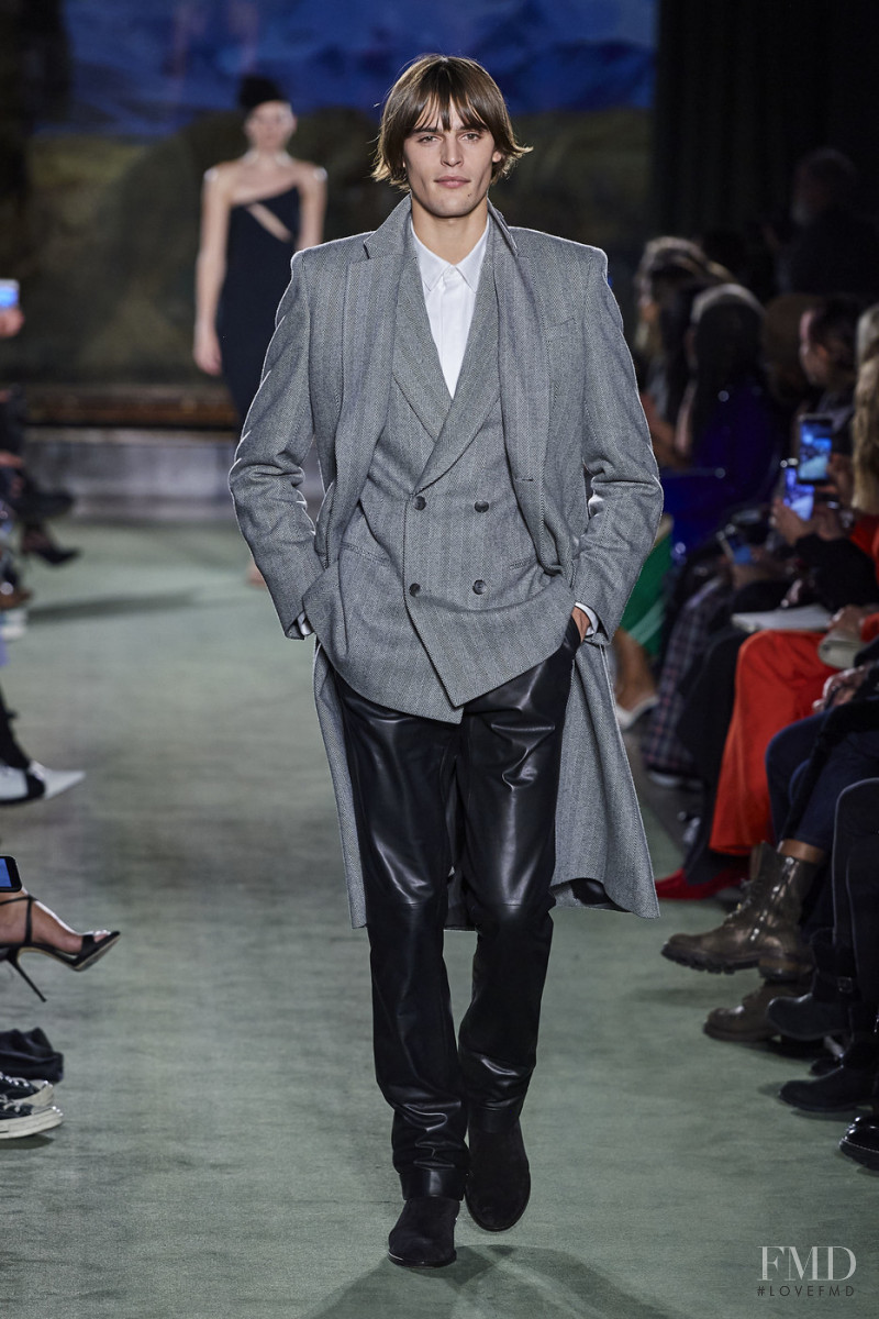 Parker van Noord featured in  the Brandon Maxwell fashion show for Autumn/Winter 2020