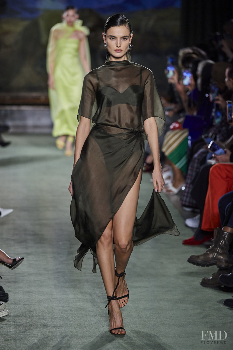 Blanca Padilla featured in  the Brandon Maxwell fashion show for Autumn/Winter 2020
