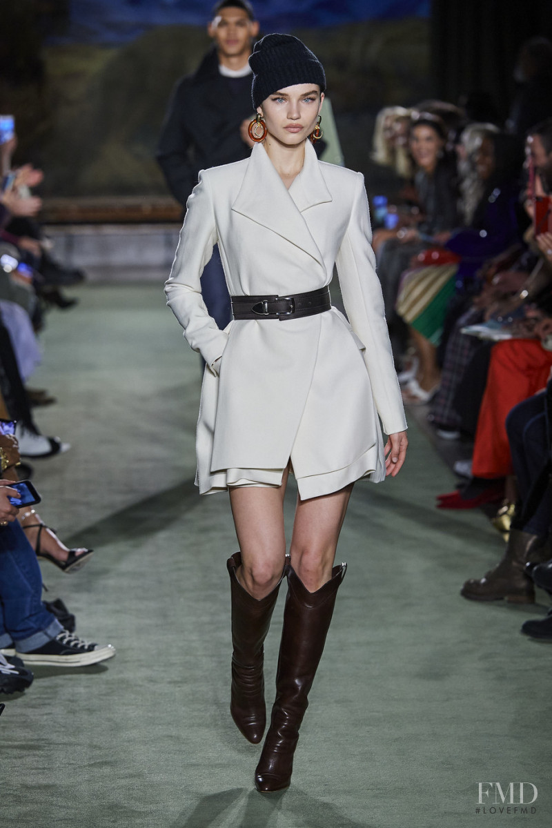 Meghan Roche featured in  the Brandon Maxwell fashion show for Autumn/Winter 2020
