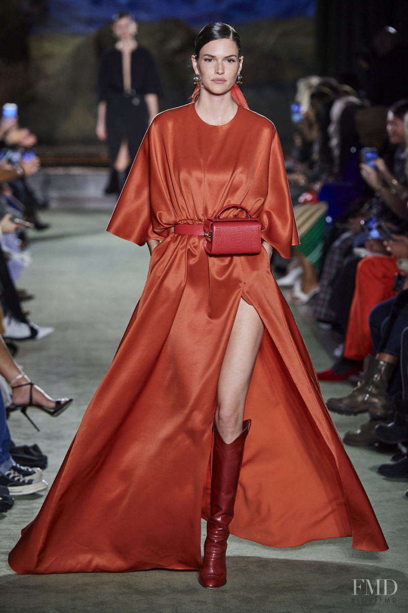 Vanessa Moody featured in  the Brandon Maxwell fashion show for Autumn/Winter 2020