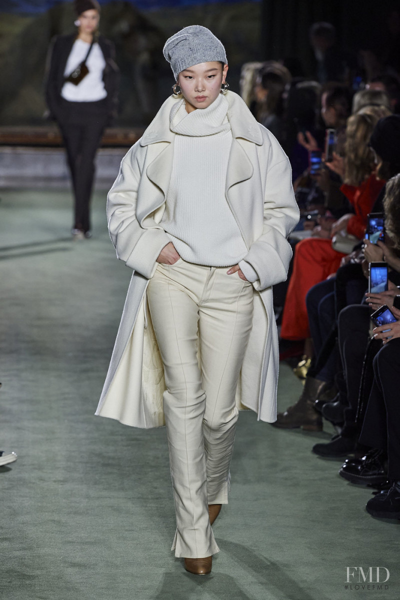 Yoon Young Bae featured in  the Brandon Maxwell fashion show for Autumn/Winter 2020