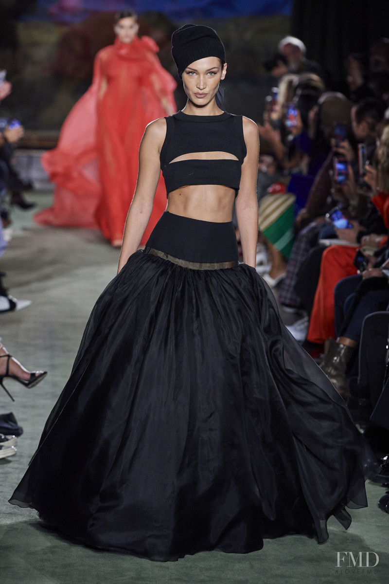 Bella Hadid featured in  the Brandon Maxwell fashion show for Autumn/Winter 2020
