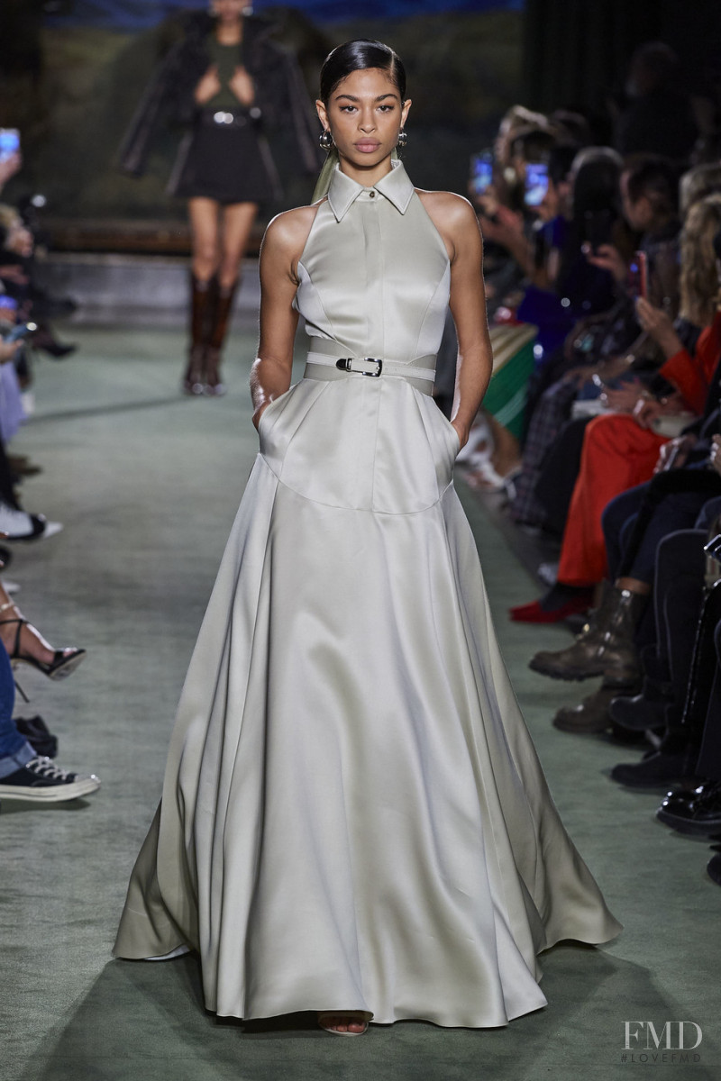 Zoe Thaets featured in  the Brandon Maxwell fashion show for Autumn/Winter 2020