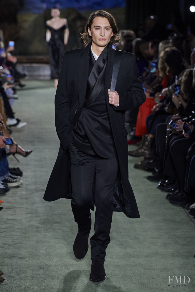 James Turlington featured in  the Brandon Maxwell fashion show for Autumn/Winter 2020