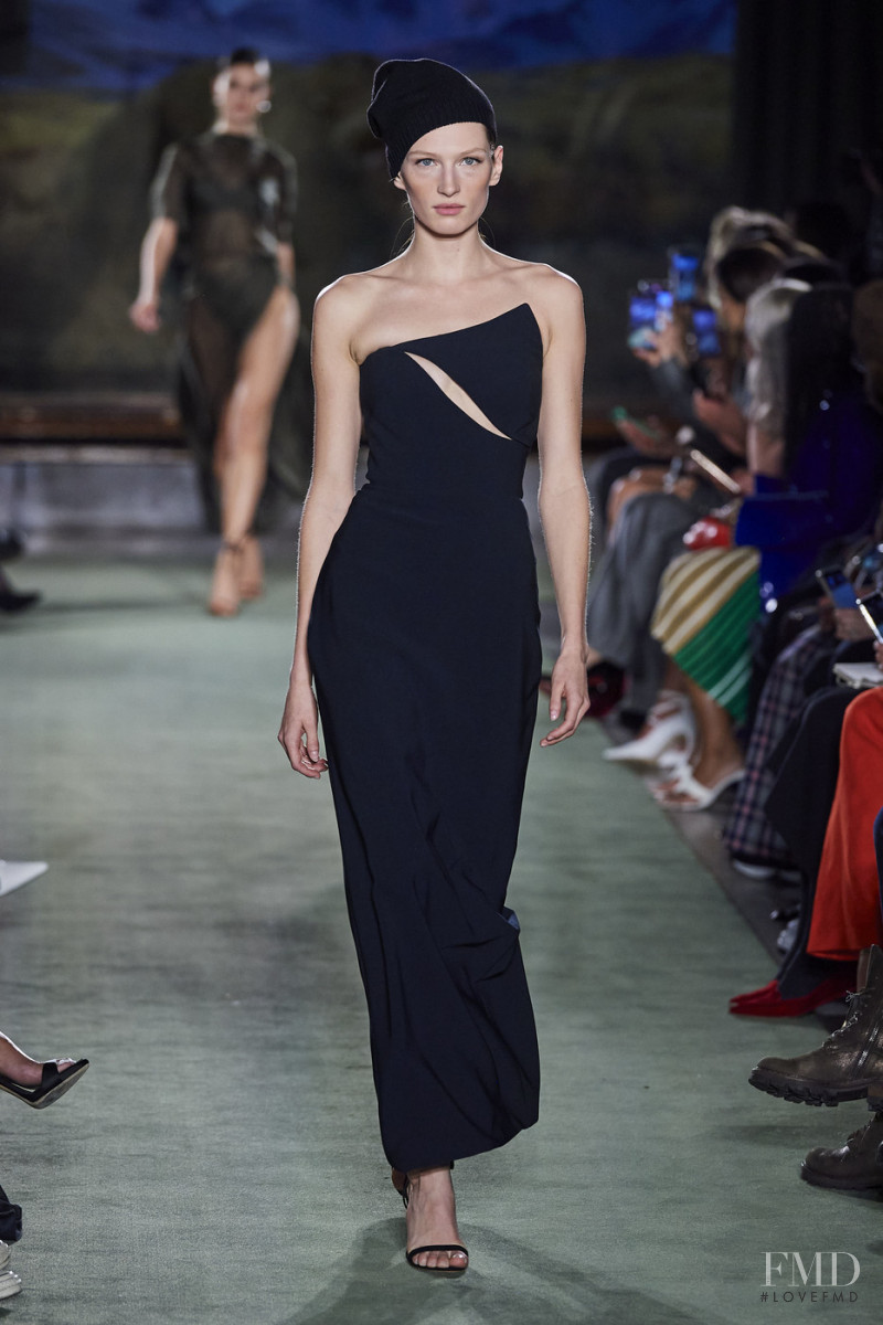 Liz Kennedy featured in  the Brandon Maxwell fashion show for Autumn/Winter 2020