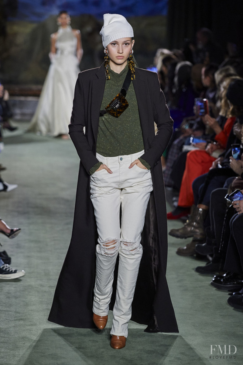 Michelle Gutknecht featured in  the Brandon Maxwell fashion show for Autumn/Winter 2020