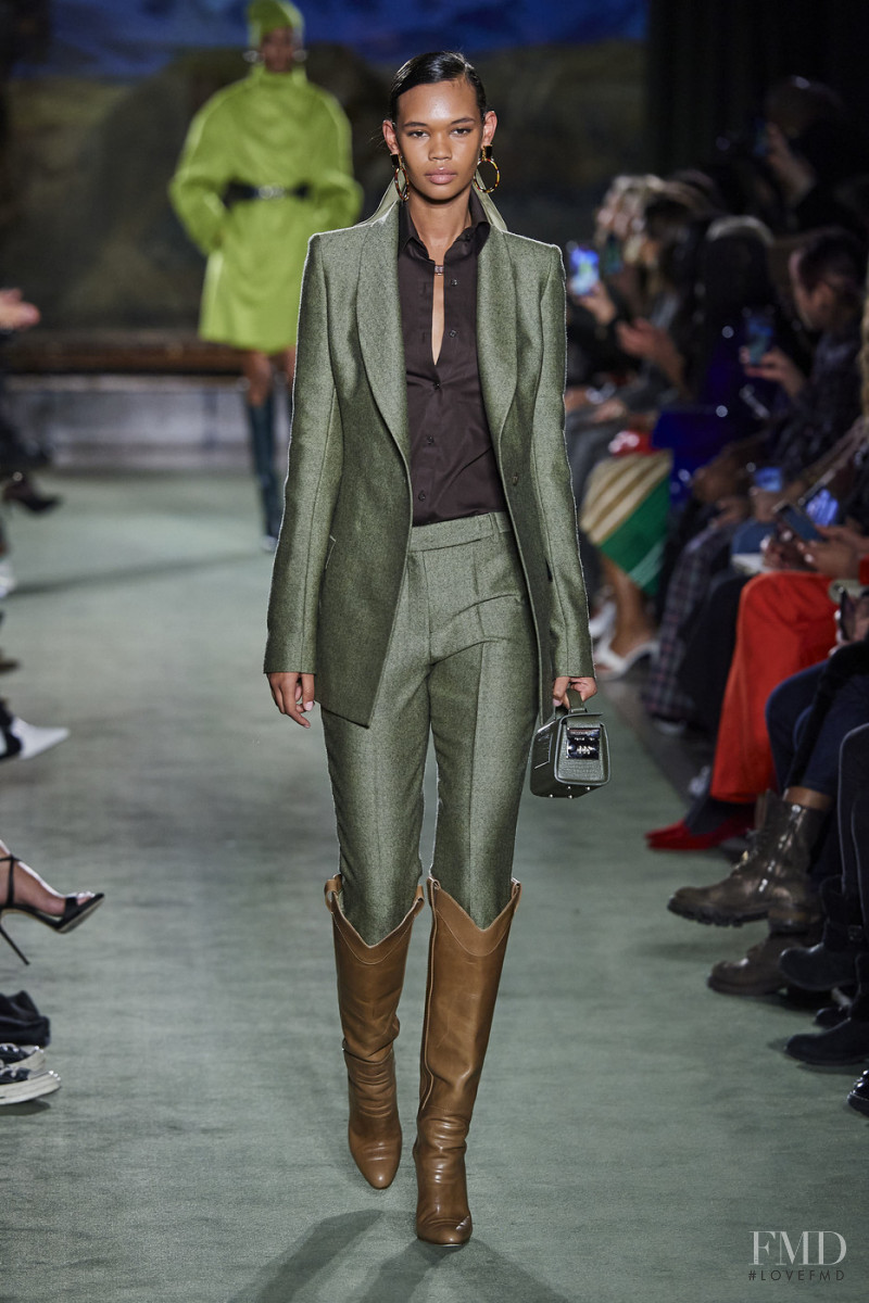 Jordan Daniels featured in  the Brandon Maxwell fashion show for Autumn/Winter 2020