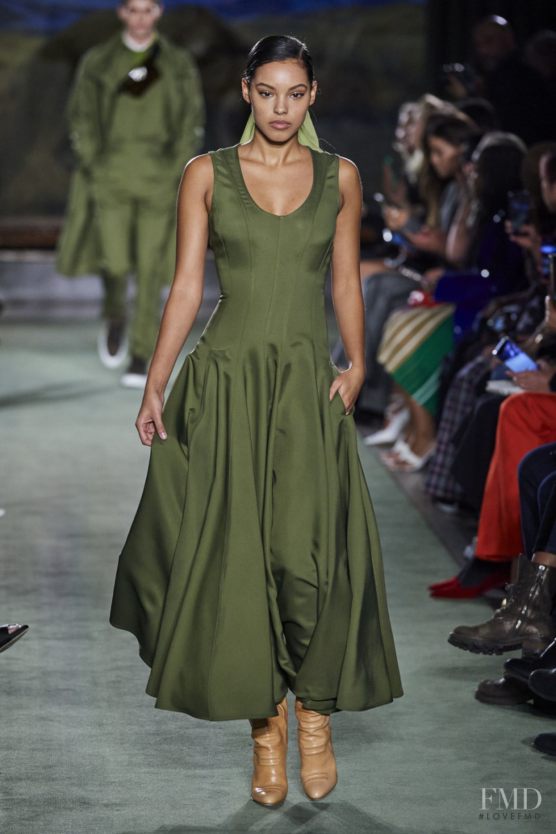 Jasmine Daniels featured in  the Brandon Maxwell fashion show for Autumn/Winter 2020