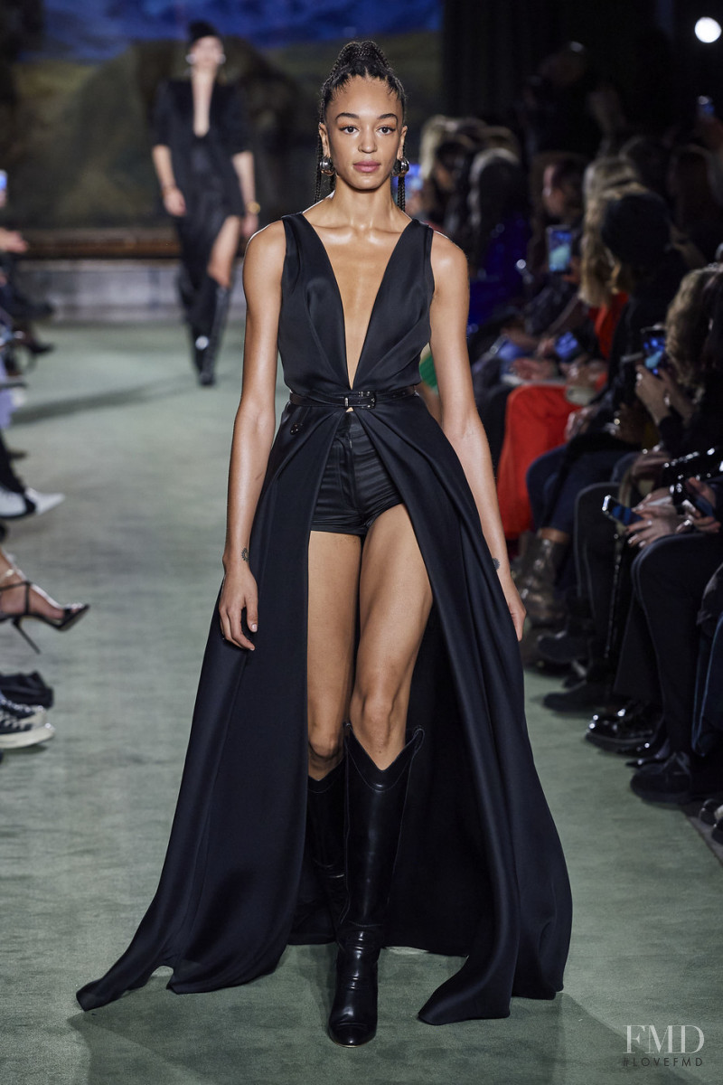 Indira Scott featured in  the Brandon Maxwell fashion show for Autumn/Winter 2020