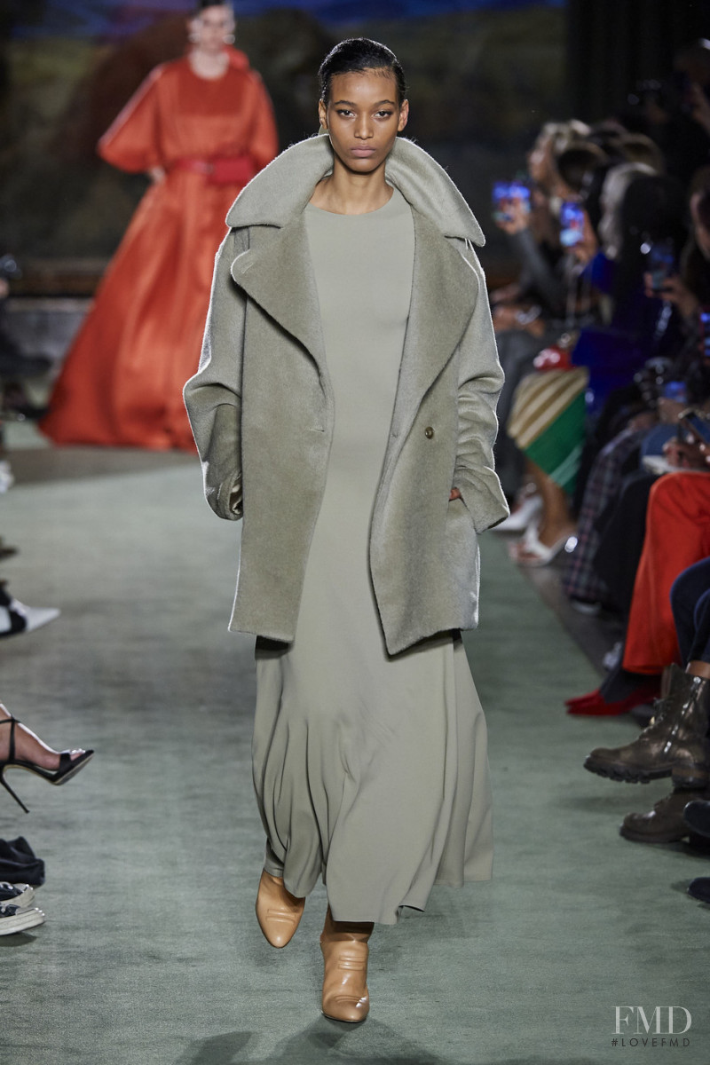 Manuela Sanchez featured in  the Brandon Maxwell fashion show for Autumn/Winter 2020
