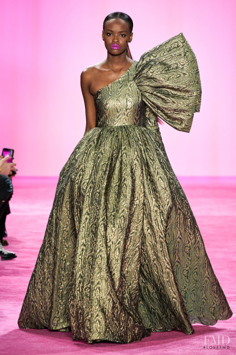 DeAirra Hoskin featured in  the Christian Siriano fashion show for Autumn/Winter 2020