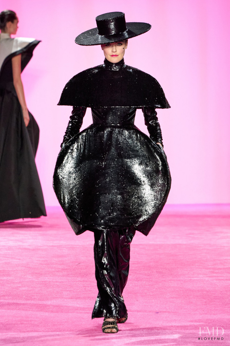 Daphne Velghe featured in  the Christian Siriano fashion show for Autumn/Winter 2020