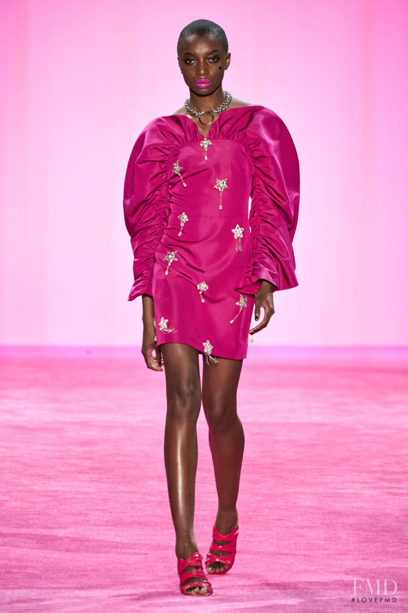 Michelle Enoch featured in  the Christian Siriano fashion show for Autumn/Winter 2020