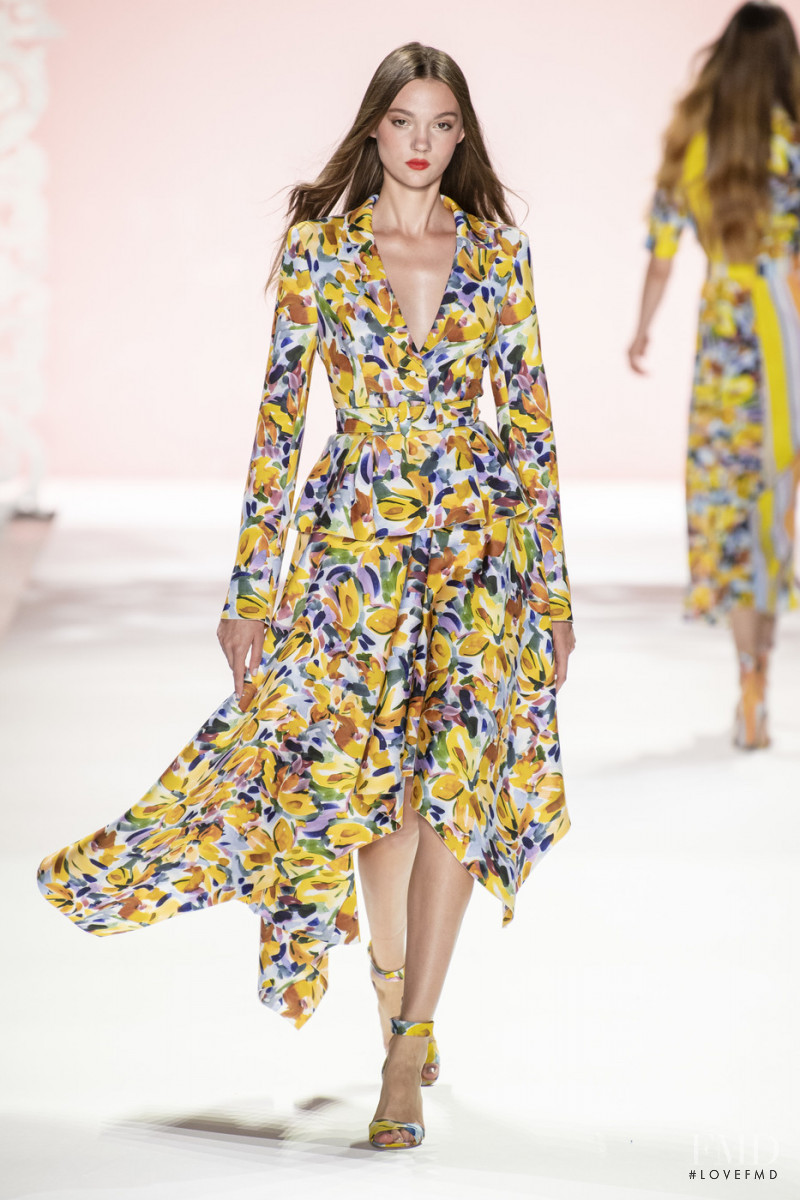 Liz Bakro featured in  the Badgley Mischka fashion show for Spring/Summer 2020