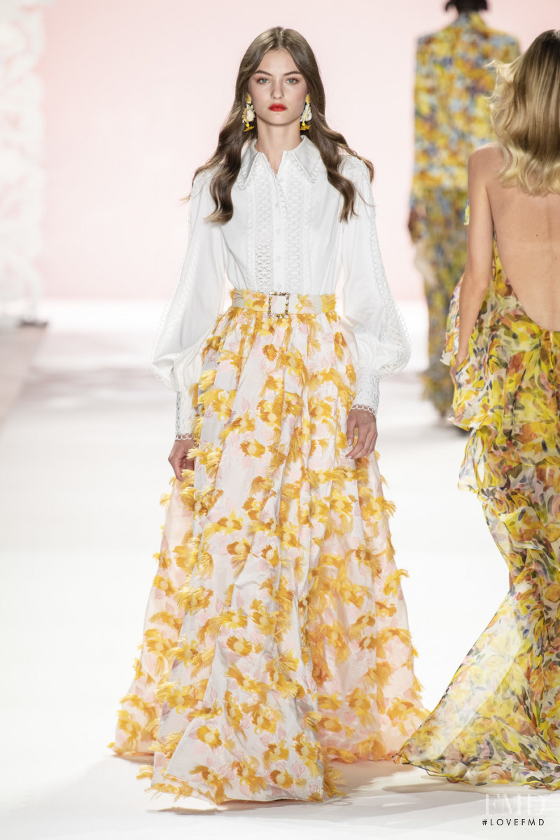 Paula Cioltean featured in  the Badgley Mischka fashion show for Spring/Summer 2020