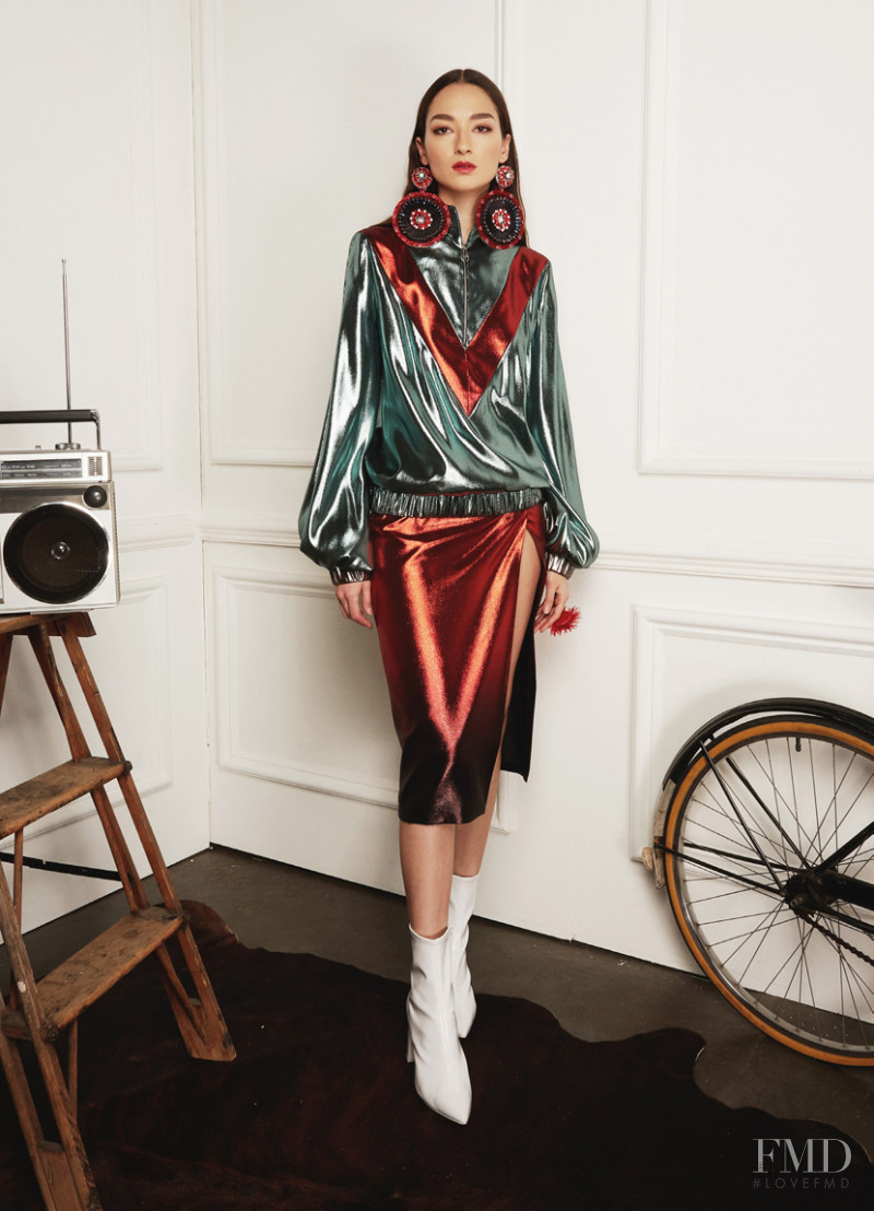 Bruna Tenório featured in  the Victoria Hayes lookbook for Autumn/Winter 2018