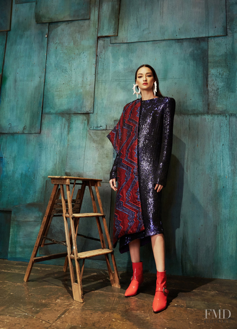 Bruna Tenório featured in  the Victoria Hayes lookbook for Autumn/Winter 2018