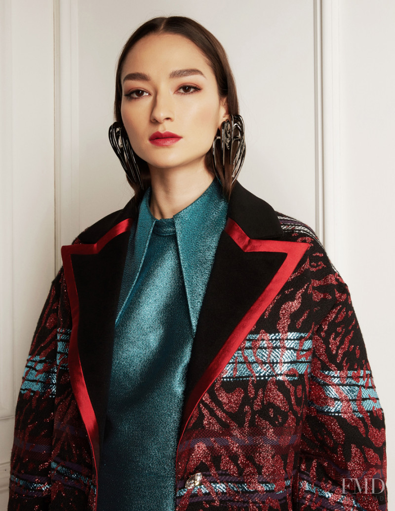 Bruna Tenório featured in  the Victoria Hayes lookbook for Autumn/Winter 2018