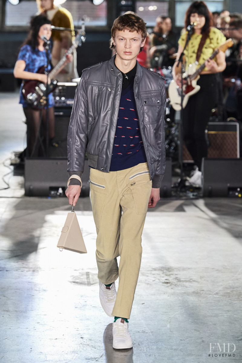 Jonas Glöer featured in  the Coach fashion show for Autumn/Winter 2020