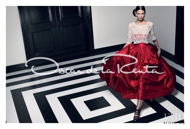 Karlie Kloss featured in  the Oscar de la Renta advertisement for Spring/Summer 2012