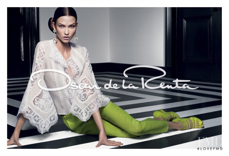 Karlie Kloss featured in  the Oscar de la Renta advertisement for Spring/Summer 2012