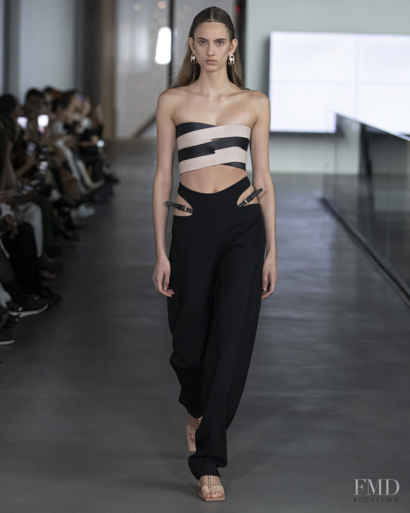 Sarah Berger featured in  the Dion Lee fashion show for Autumn/Winter 2020
