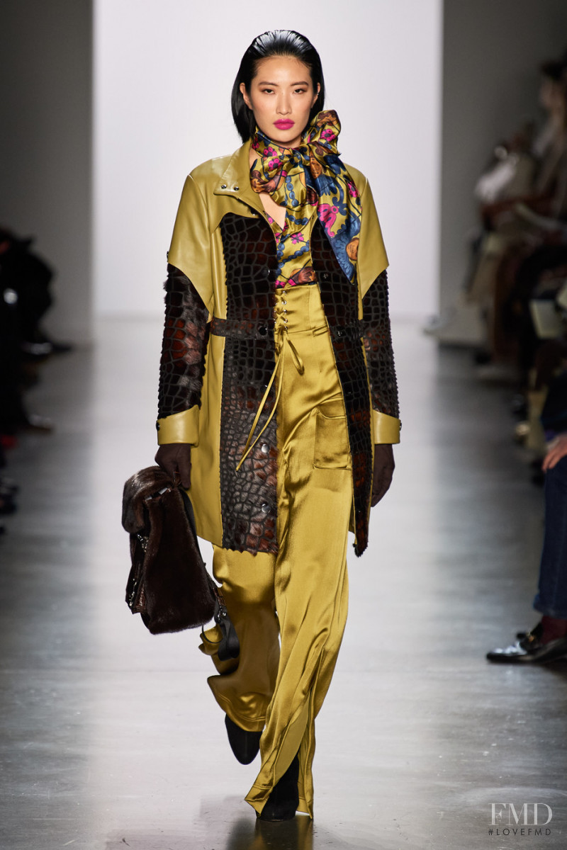 Nuri Son featured in  the Dennis Basso fashion show for Autumn/Winter 2020