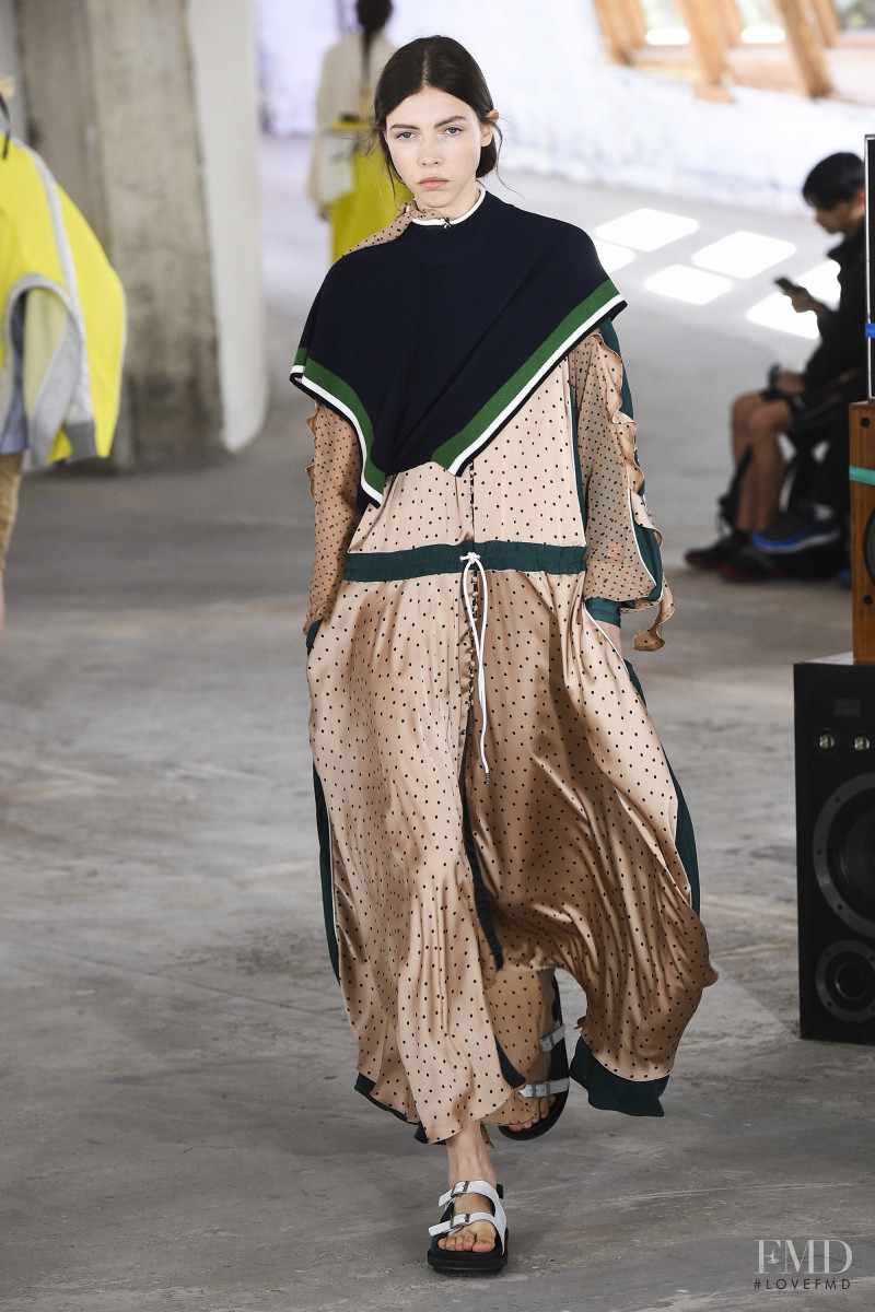 Lea Julian featured in  the Sacai fashion show for Spring/Summer 2019