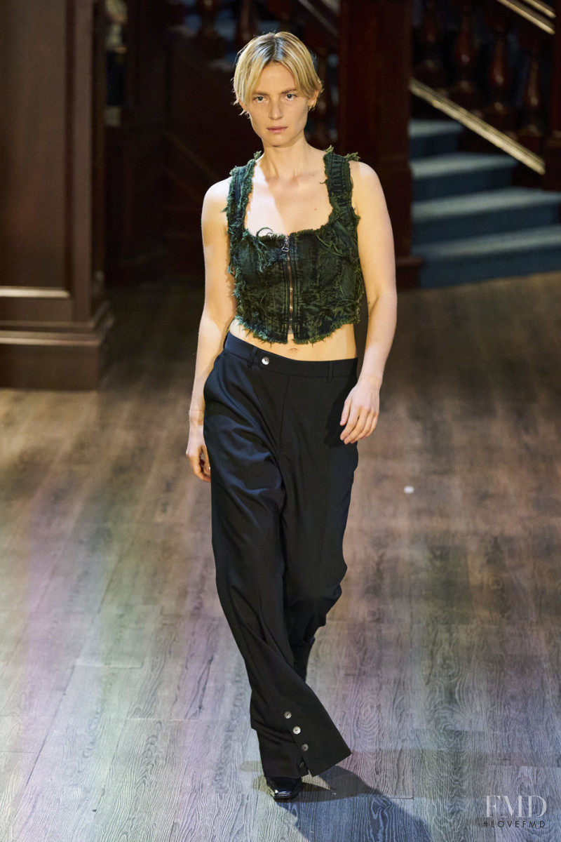 Camilla Deterre featured in  the Eckhaus Latta fashion show for Autumn/Winter 2020
