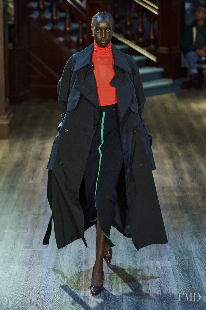 Niko Riam featured in  the Eckhaus Latta fashion show for Autumn/Winter 2020