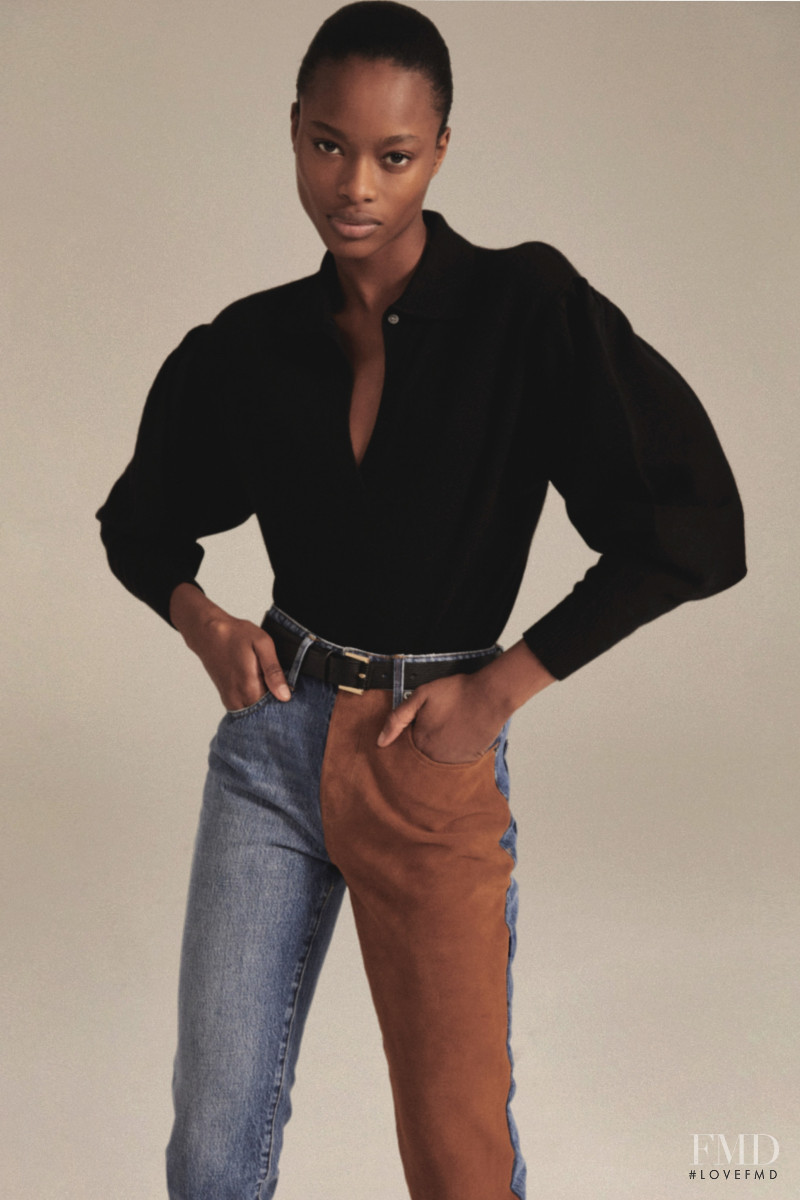 Mayowa Nicholas featured in  the Frame Denim lookbook for Autumn/Winter 2020