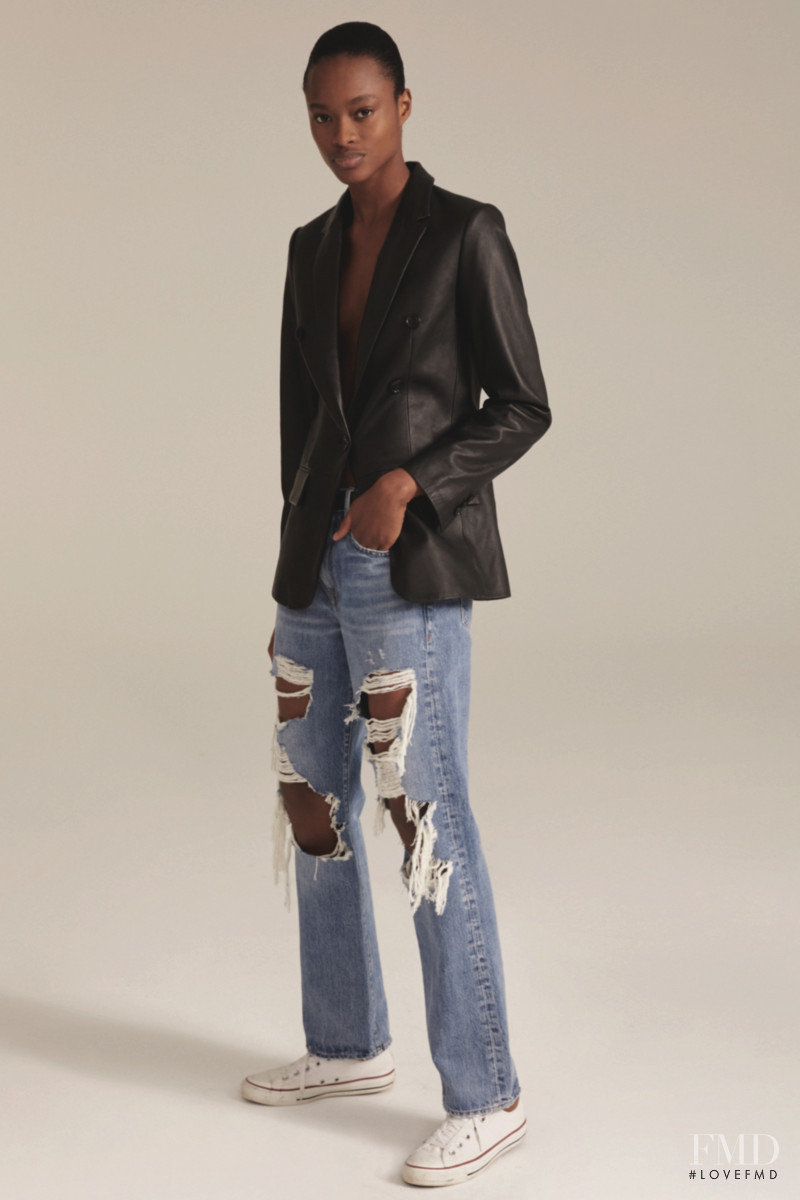 Mayowa Nicholas featured in  the Frame Denim lookbook for Autumn/Winter 2020