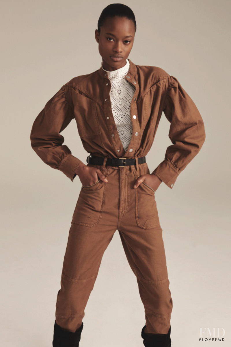 Mayowa Nicholas featured in  the Frame Denim lookbook for Autumn/Winter 2020