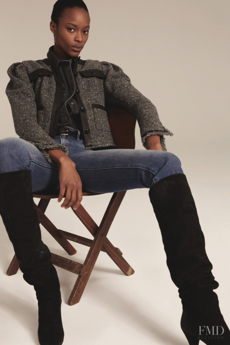 Mayowa Nicholas featured in  the Frame Denim lookbook for Autumn/Winter 2020