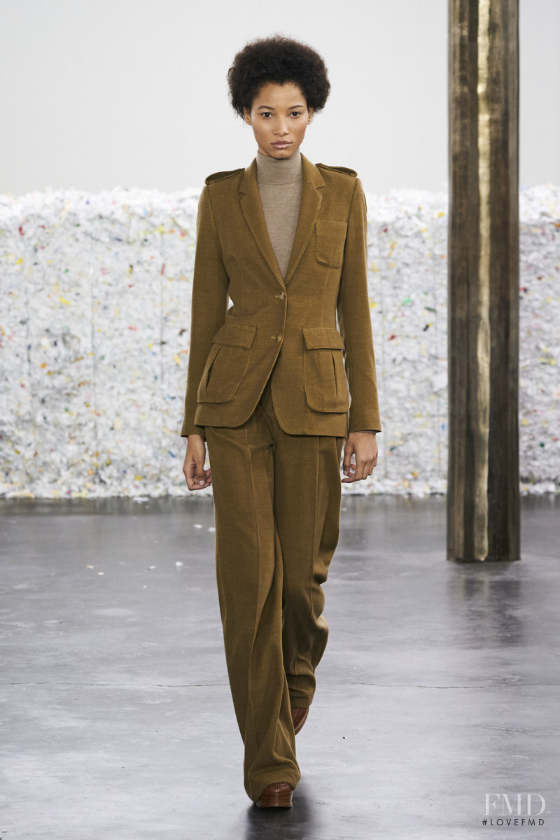 Lineisy Montero featured in  the Gabriela Hearst fashion show for Autumn/Winter 2020