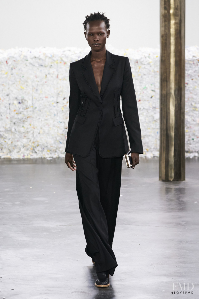 Shanelle Nyasiase featured in  the Gabriela Hearst fashion show for Autumn/Winter 2020