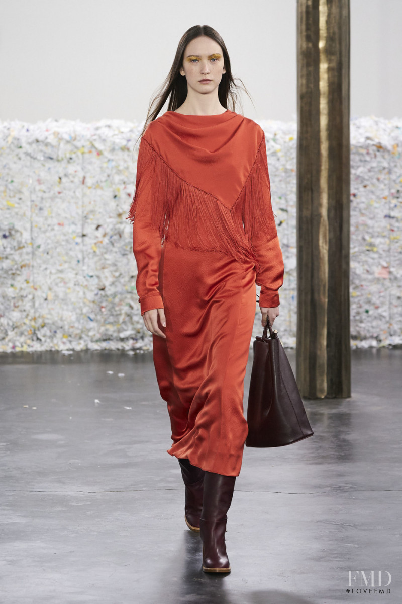 Polina Zavialova featured in  the Gabriela Hearst fashion show for Autumn/Winter 2020