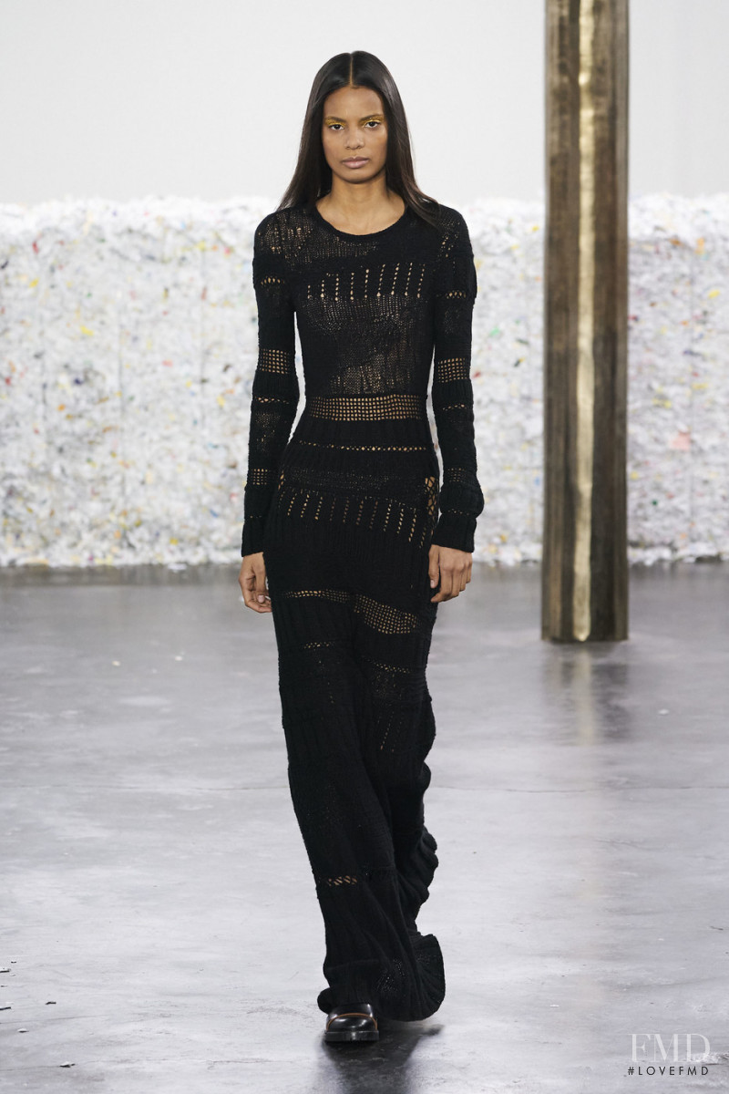 Annibelis Baez featured in  the Gabriela Hearst fashion show for Autumn/Winter 2020
