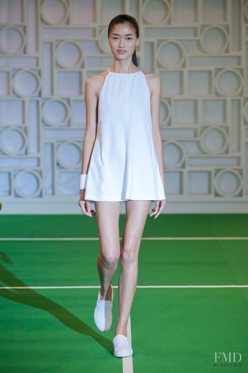 Qi Wen featured in  the Lisa Perry fashion show for Spring/Summer 2014