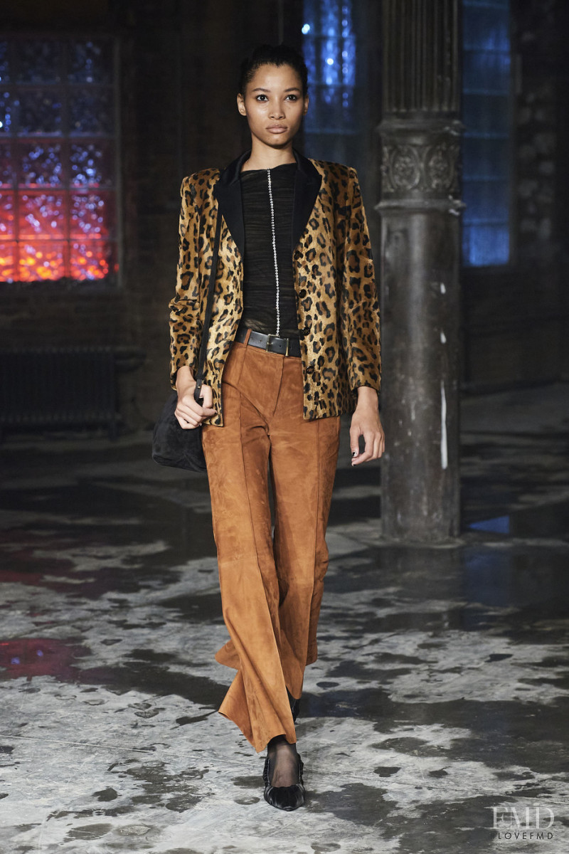 Lineisy Montero featured in  the Khaite fashion show for Autumn/Winter 2020