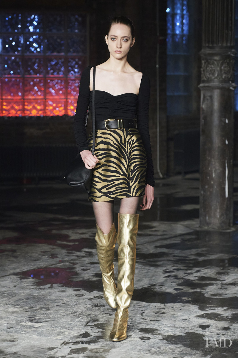 Lia Pavlova featured in  the Khaite fashion show for Autumn/Winter 2020