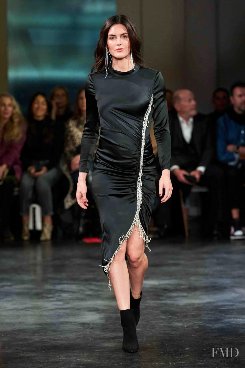 Hilary Rhoda featured in  the Veronica Beard fashion show for Autumn/Winter 2020