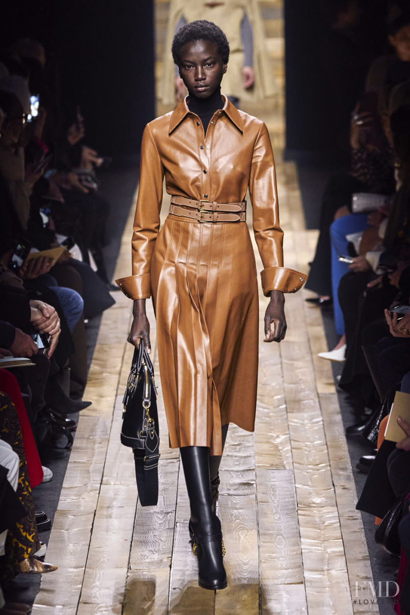 Anok Yai featured in  the Michael Kors Collection fashion show for Autumn/Winter 2020